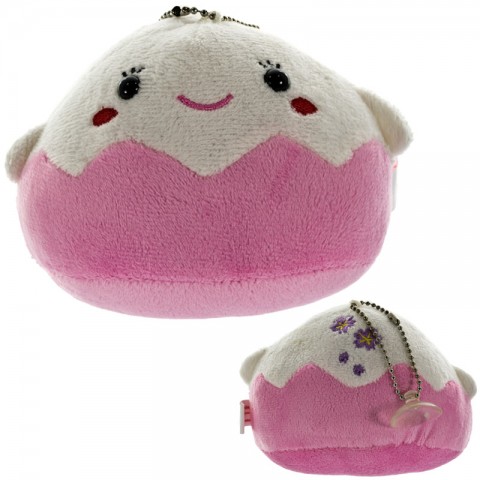 Fujipon Chan Plush Doll Ball Chain Mascot - Pink [Boneka]