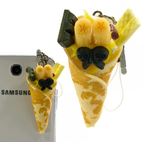 Tasty dessert Earphone Jack Accessory (Crepe/Banana)