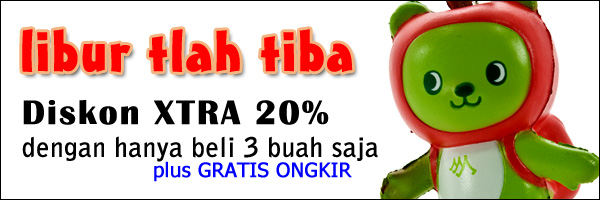 Diskon XTRA 20% cukup dengan beli 3 buah saja