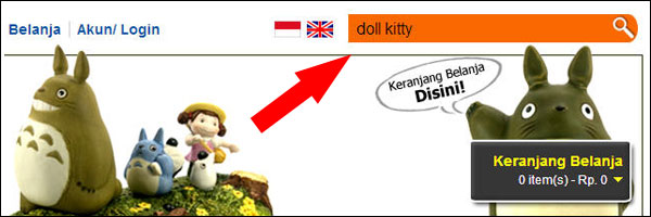 Cari produk favorit dengan bantuan kolom pencarian