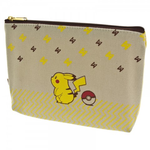 Pokemon Pocket Monsters Multi-Purpose Cotton Zip Pouch Pikachu [Dompet]