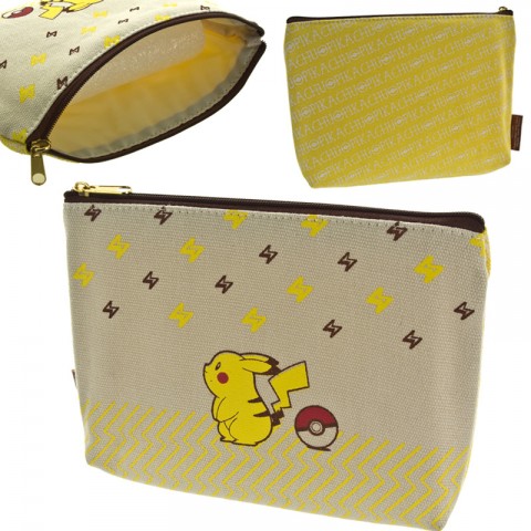 Pokemon Pocket Monsters Multi-Purpose Cotton Zip Pouch Pikachu [Dompet]