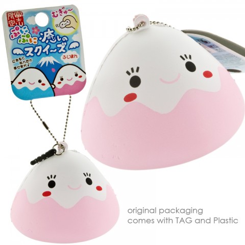 Japanese Kawaii Character Squishy Mascot Ball Chain Fujipon (Pink)