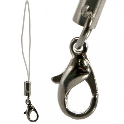 Tali Gantungan HP Putih dengan Pengait