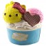 Gantungan Kunci Hello Kitty Squishy seri Lovely Sweets - Es Krim Cup Lemon