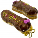 Gantungan Kunci Hello Kitty Squishy seri Lovely Sweets - Eclair Coklat