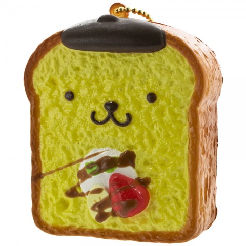 Gantungan Kunci dan Penutup Lubang Earphone Pompompurin Squishy - French Toast