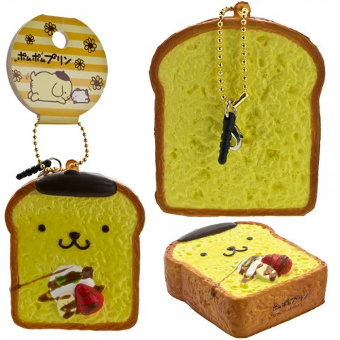 Gantungan Kunci dan Penutup Lubang Earphone Pompompurin Squishy - French Toast