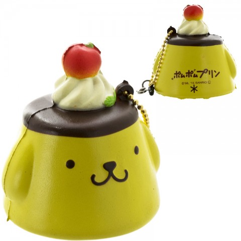Gantungan Kunci dan Penutup Lubang Earphone Pompompurin Squishy - Pudding