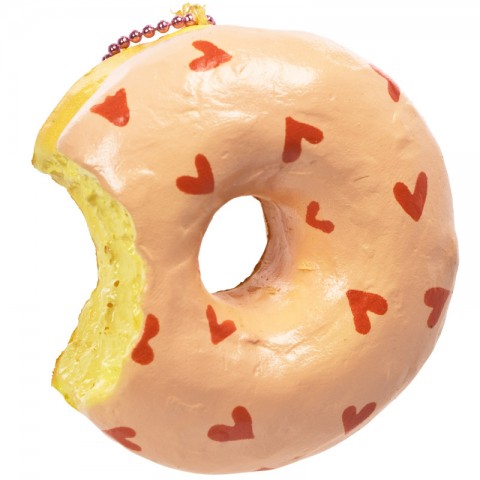 Gantungan Kunci Squishy Sammy The Patissier - Donut Bitten Peach