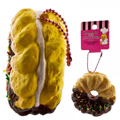 Gantungan Kunci Squishy Sammy The Patissier - Cruller Coklat