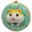 Gantungan Kunci Donut Golden Hamster Squishy seri Sweet Life - Coklat Mint Iced Plain