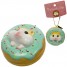 Gantungan Kunci Donut Golden Hamster Squishy seri Sweet Life - Coklat Mint Iced Plain