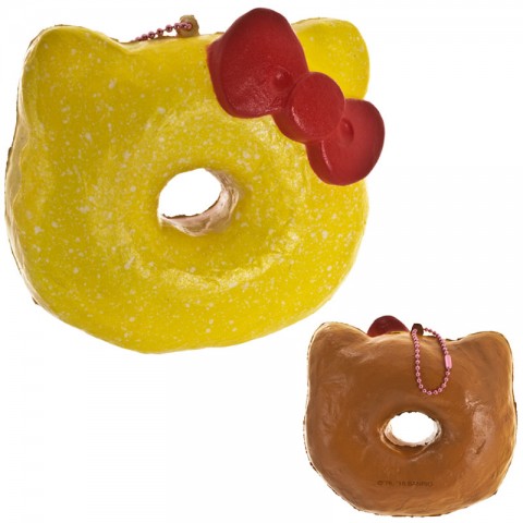 Gantungan Kunci Hello Kitty Squishy seri Sweets Cafe - Big Donut Lemon