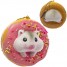 Gantungan Kunci Donut Pearl White Hamster Squishy seri Sweet Life - Stroberi Iced Plain