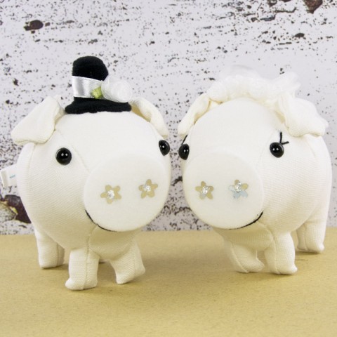 Sepasang Boneka Pengantin Babi Tonton - Small