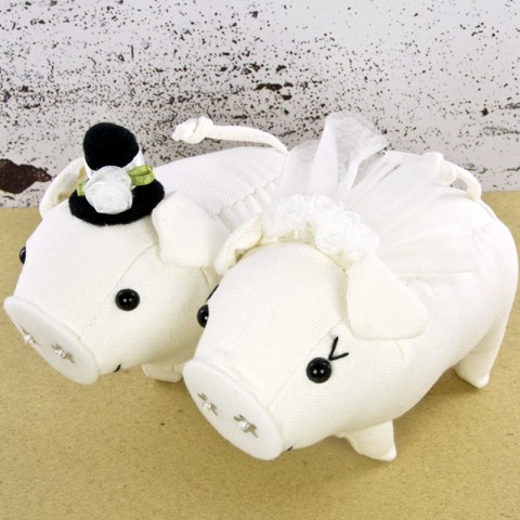 Sepasang Boneka Pengantin Babi Tonton - Small