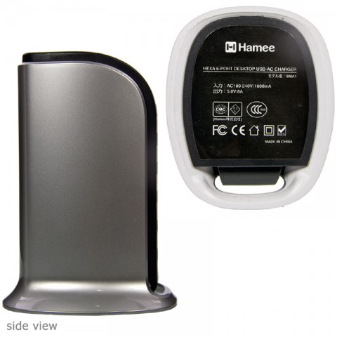 Hexa Charger USB 6 Ports 8A - Silver