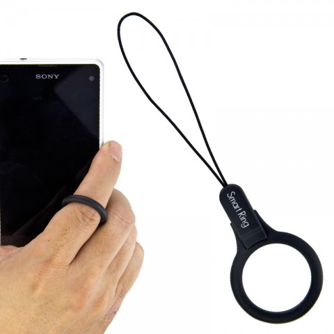 Hand Linker Smart Ring Cell Phone Strap (Black)