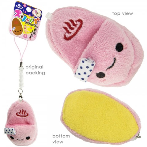Gantungan HP Boneka Sendal - Onsen Manju Pink