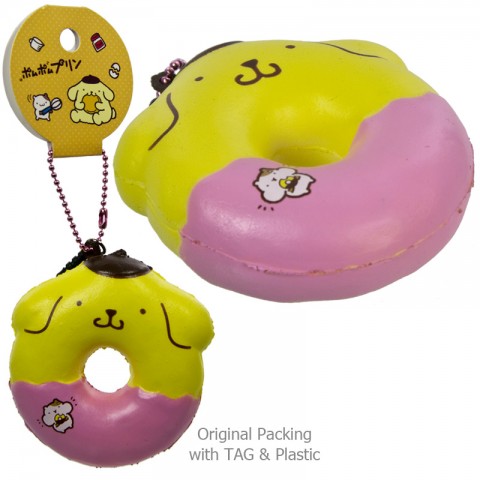 Gantungan Kunci Squishy Pompompurin Donut dengan Plugy - Berry