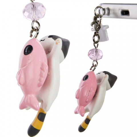 Penutup Port Lightning iPhone Kucing Niconico Nekomura - Mikeneko Ikan