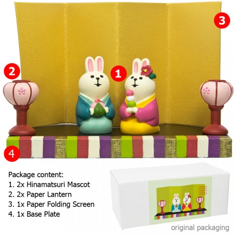 Pajangan Decole Concombre  Hinamatsuri Set - Kelinci