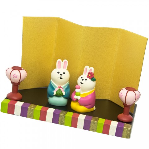 Pajangan Decole Concombre  Hinamatsuri Set - Kelinci