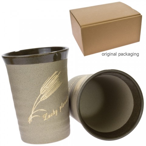 Mug Keramik Motif Gandum Sepasang