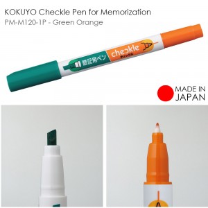 KOKUYO Checkle Pen for Memorization PM-M120-1P - Green Orange