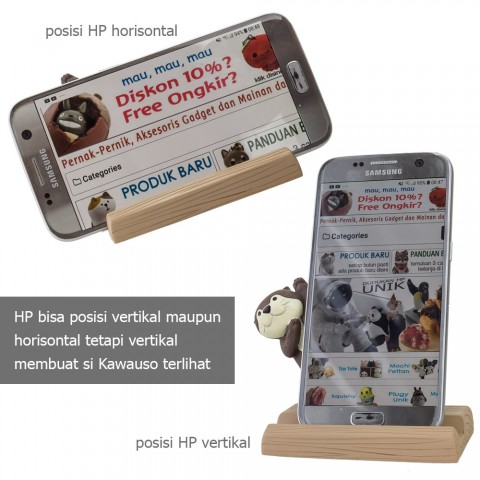Dudukan HP DECOLE Kawauso Cafe - Berang-berang Coklat