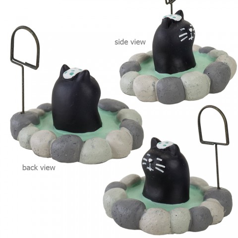 Card Stand Holder DECOLE Concombre Traveling - Onsen Kucing Hitam