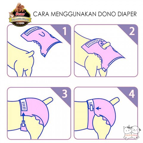 Diaper Disposable Anjing Betina DONO - S (16 pcs)