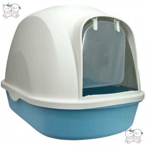 Cat Litter Box Tertutup - Biru