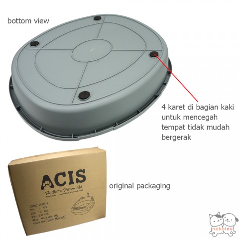 Cat Litter Box Tempat Pup Toilet Kucing LS224-S-Gray