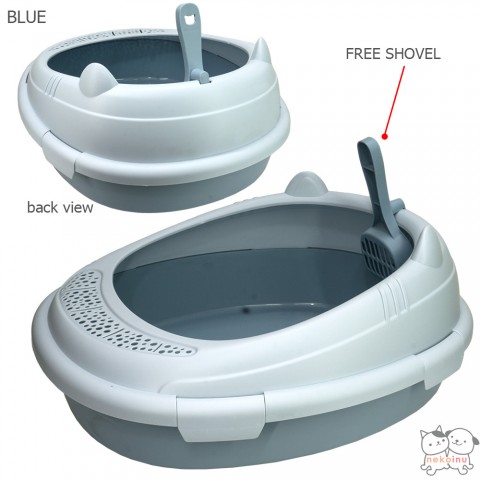 Cat Litter Box Tempat Pup Toilet Kucing LS224-S-Blue