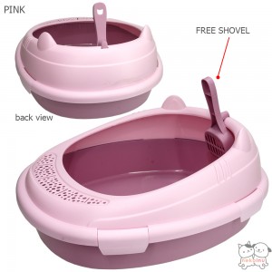 Cat Litter Box Tempat Pup Toilet Kucing LS224-S-Pink