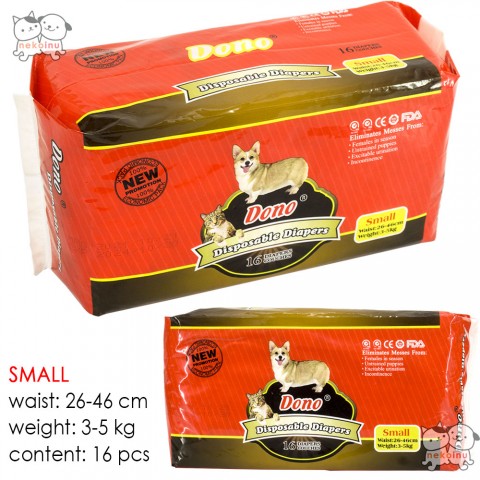 Diaper Disposable Anjing Betina DONO - S (16 pcs)