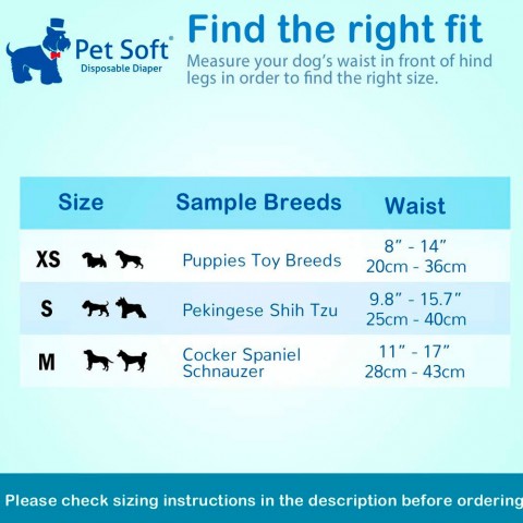 Diaper Disposable Anjing Betina DONO motif Jeans - XS (26 pcs)