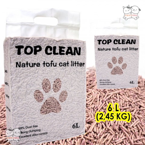 Pasir Kucing Tofu TOP CLEAN 6 L - Lavender