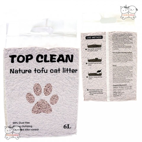 Pasir Kucing Tofu TOP CLEAN 6 L - Lavender