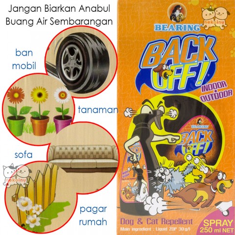 Spray Back Off BEARING Pencegah Anjing Kucing Pipis 250 ml