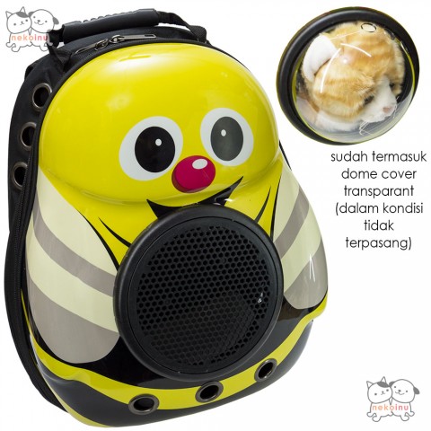 Tas Ransel Transparan Anjing Kucing Space Bag Amarta  - Yellow Bee