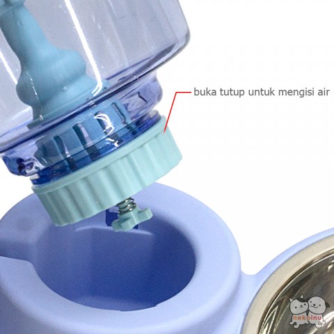 Tempat Makan Minum Anjing Kucing Fountain LS260 - Spaceship Biru